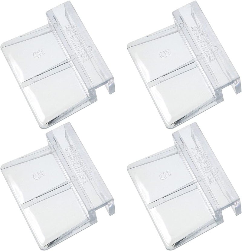 MEETOOT 4pcs Acrylic Fish Tank Bracket - 5mm Aquarium Support Tools, Clear Glass Cover Clip Holder - Image 1